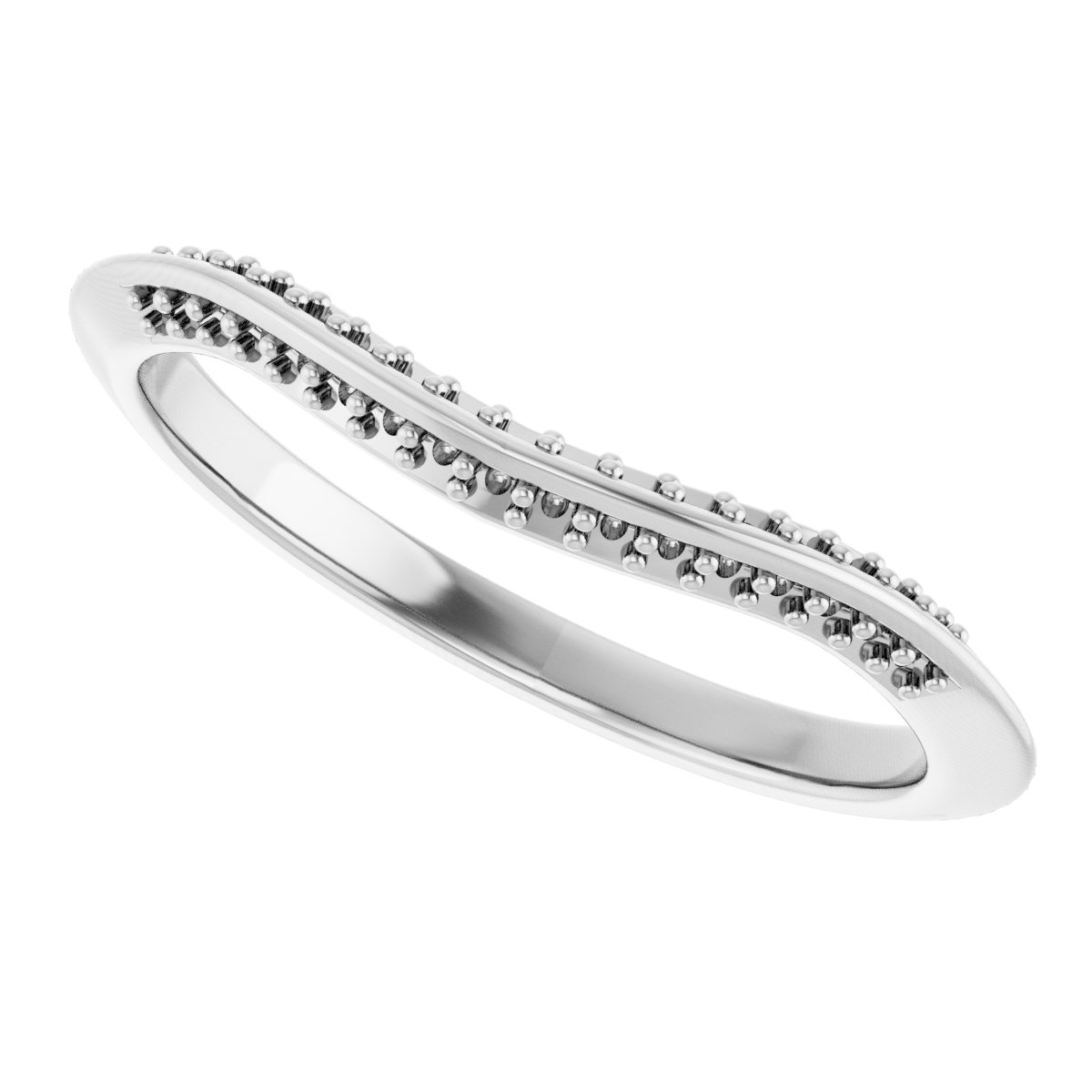 Band Mounting for 11x9 mm Emerald Ring view 5