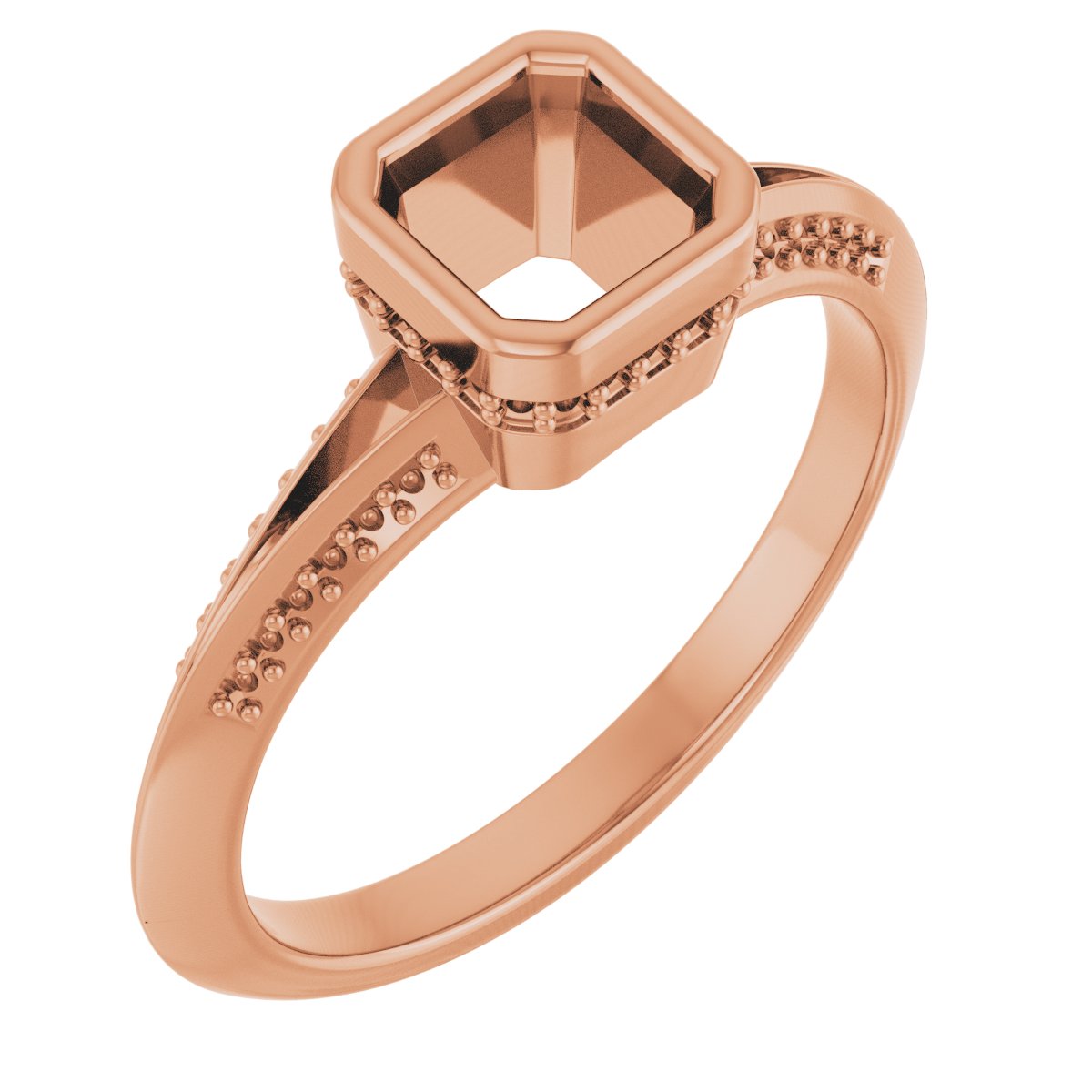 Bezel-Set Hidden Halo-Style Engagement Ring