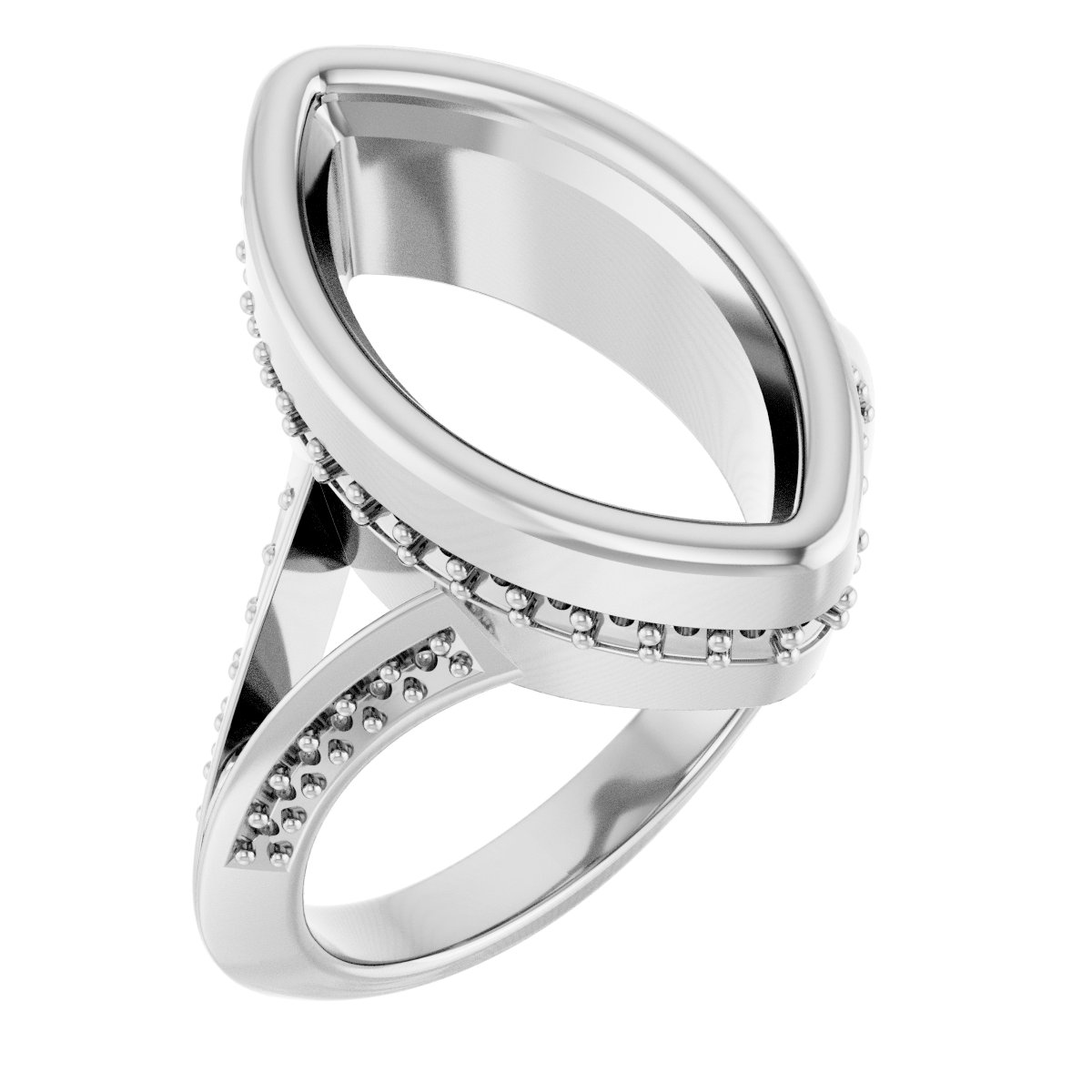 Bezel-Set Hidden Halo-Style Engagement Ring