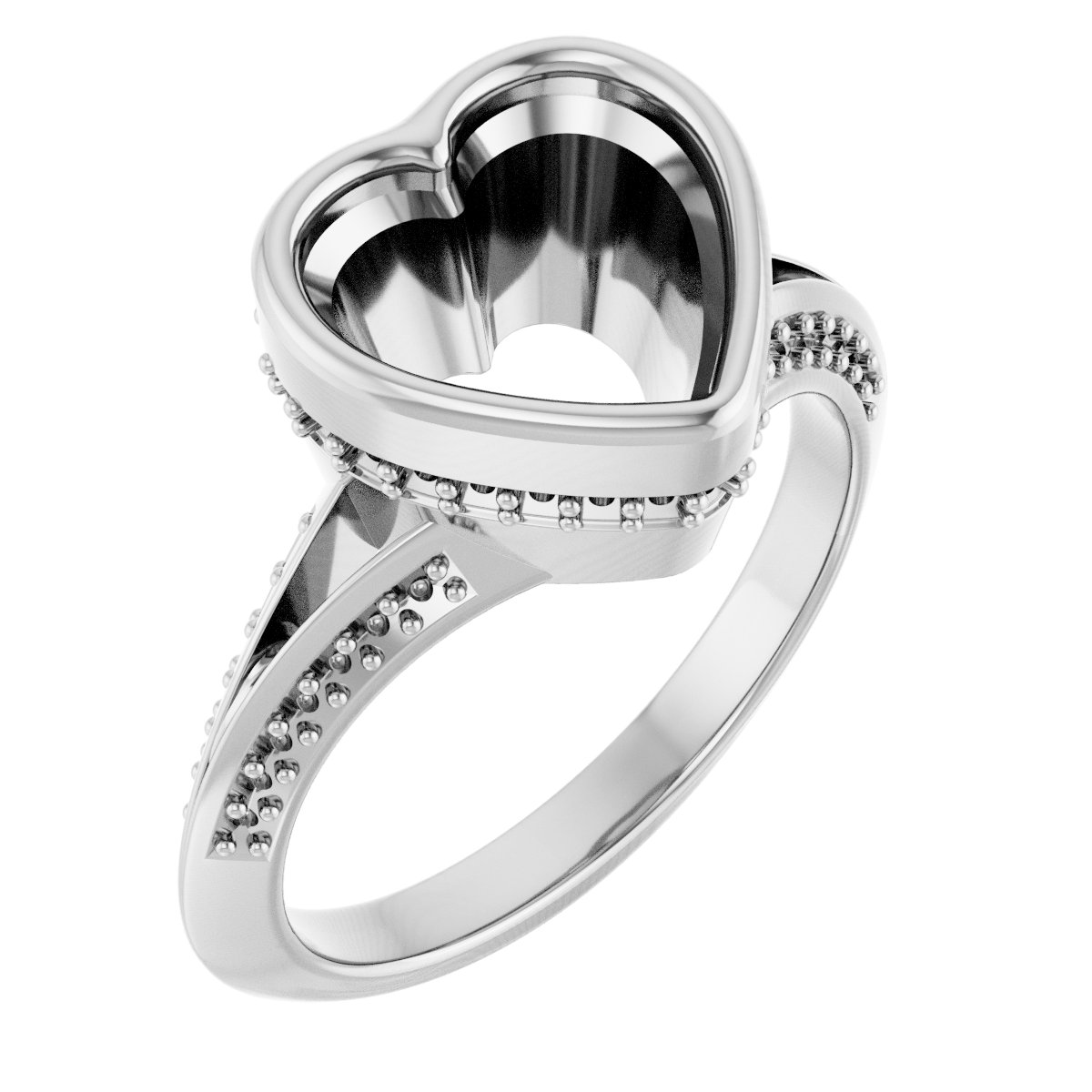 Bezel-Set Hidden Halo-Style Engagement Ring