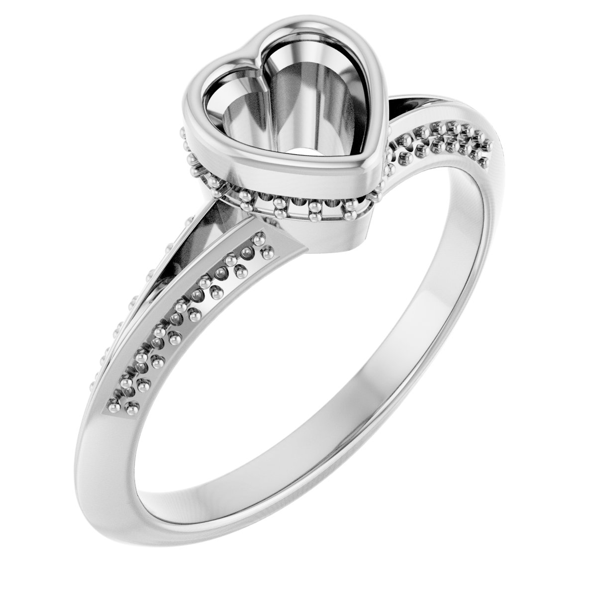 Bezel-Set Hidden Halo-Style Engagement Ring