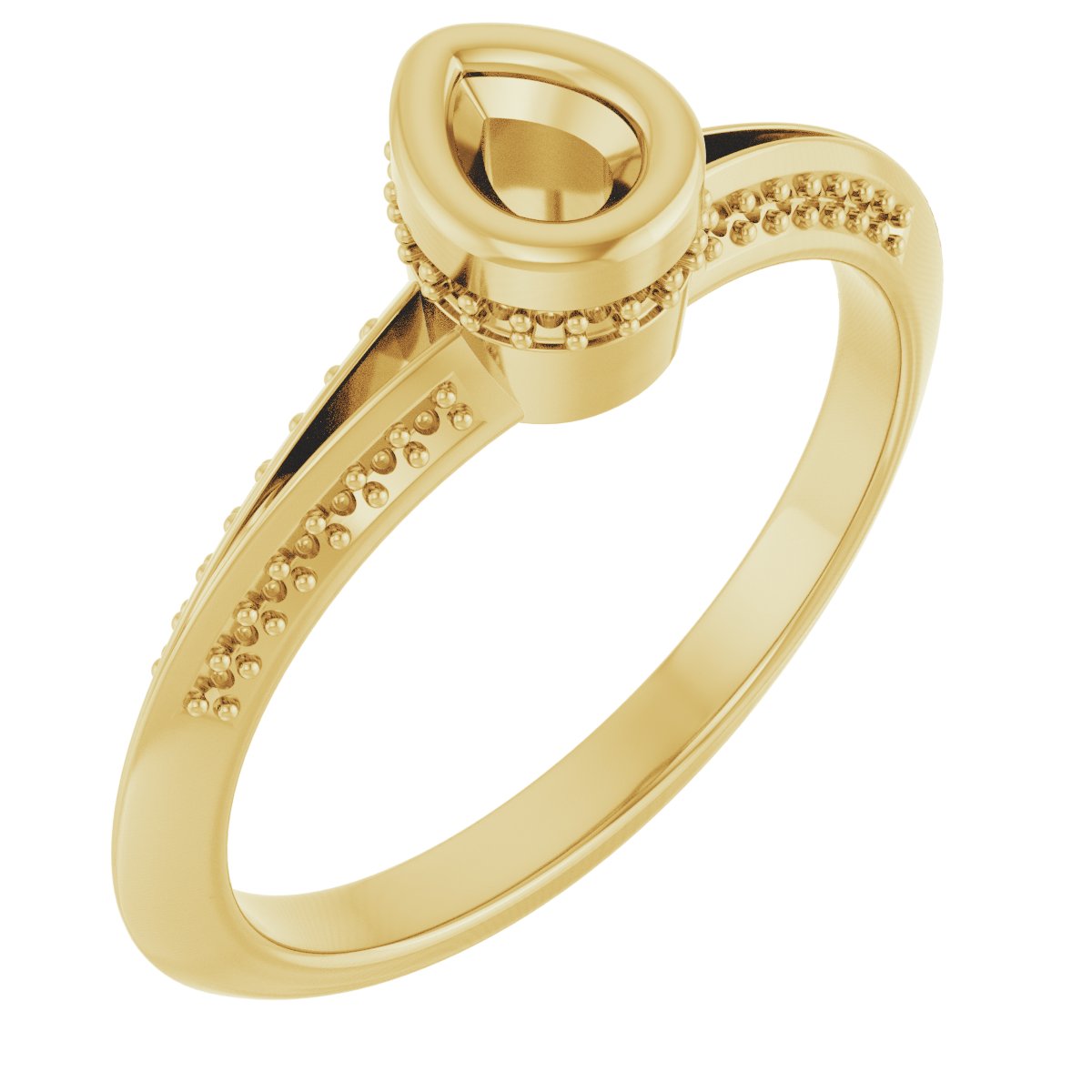 Bezel-Set Hidden Halo-Style Engagement Ring