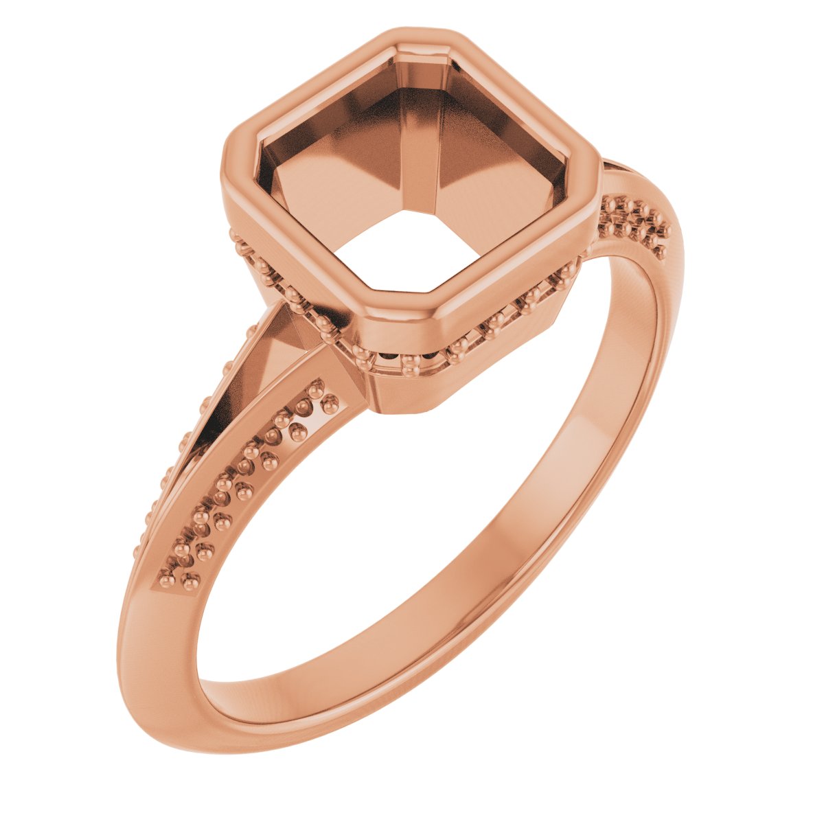 Bezel-Set Hidden Halo-Style Engagement Ring
