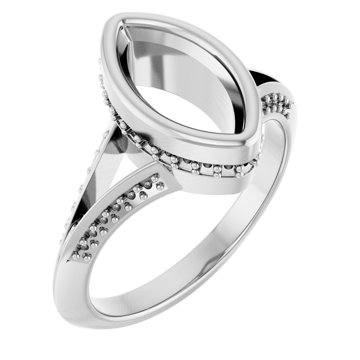 Bezel-Set Hidden Halo-Style Engagement Ring