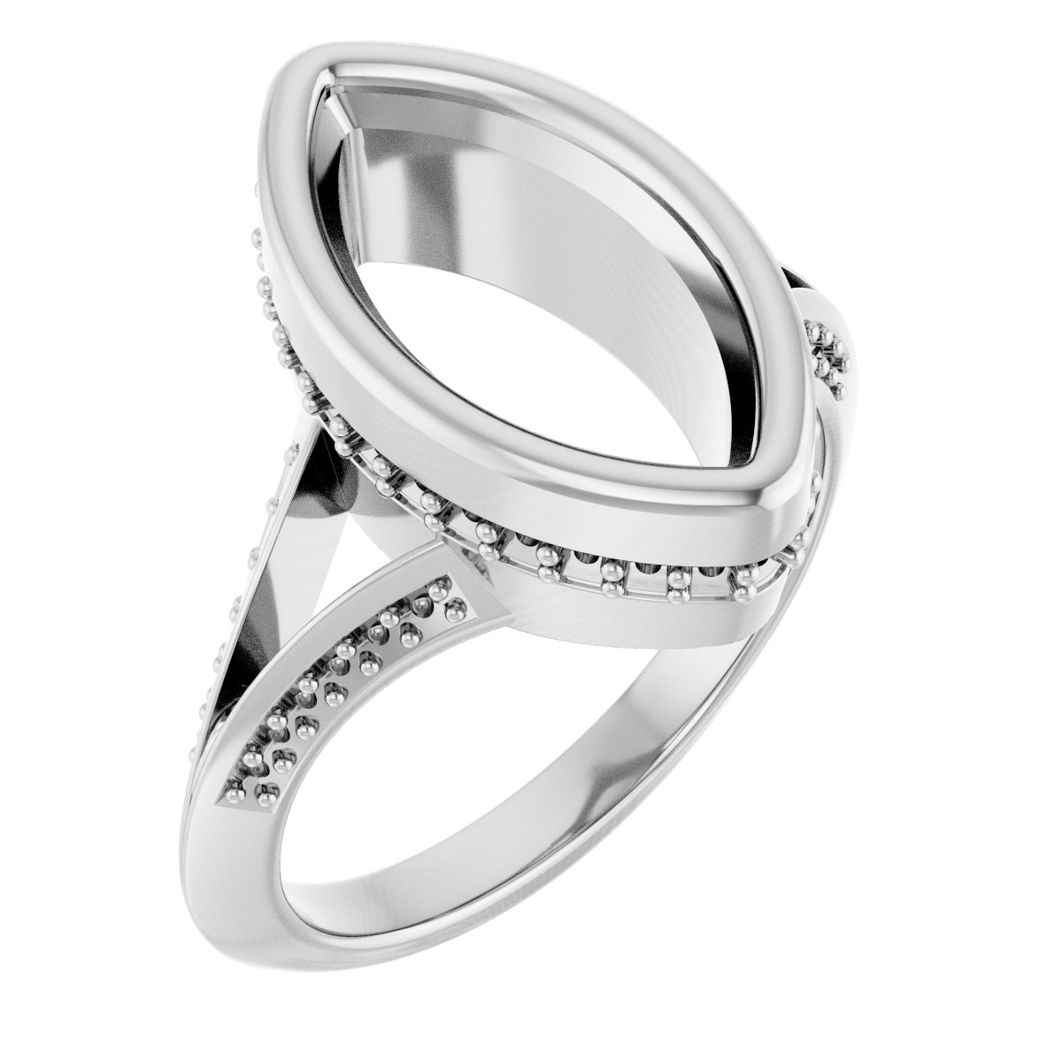 Bezel-Set Hidden Halo-Style Engagement Ring
