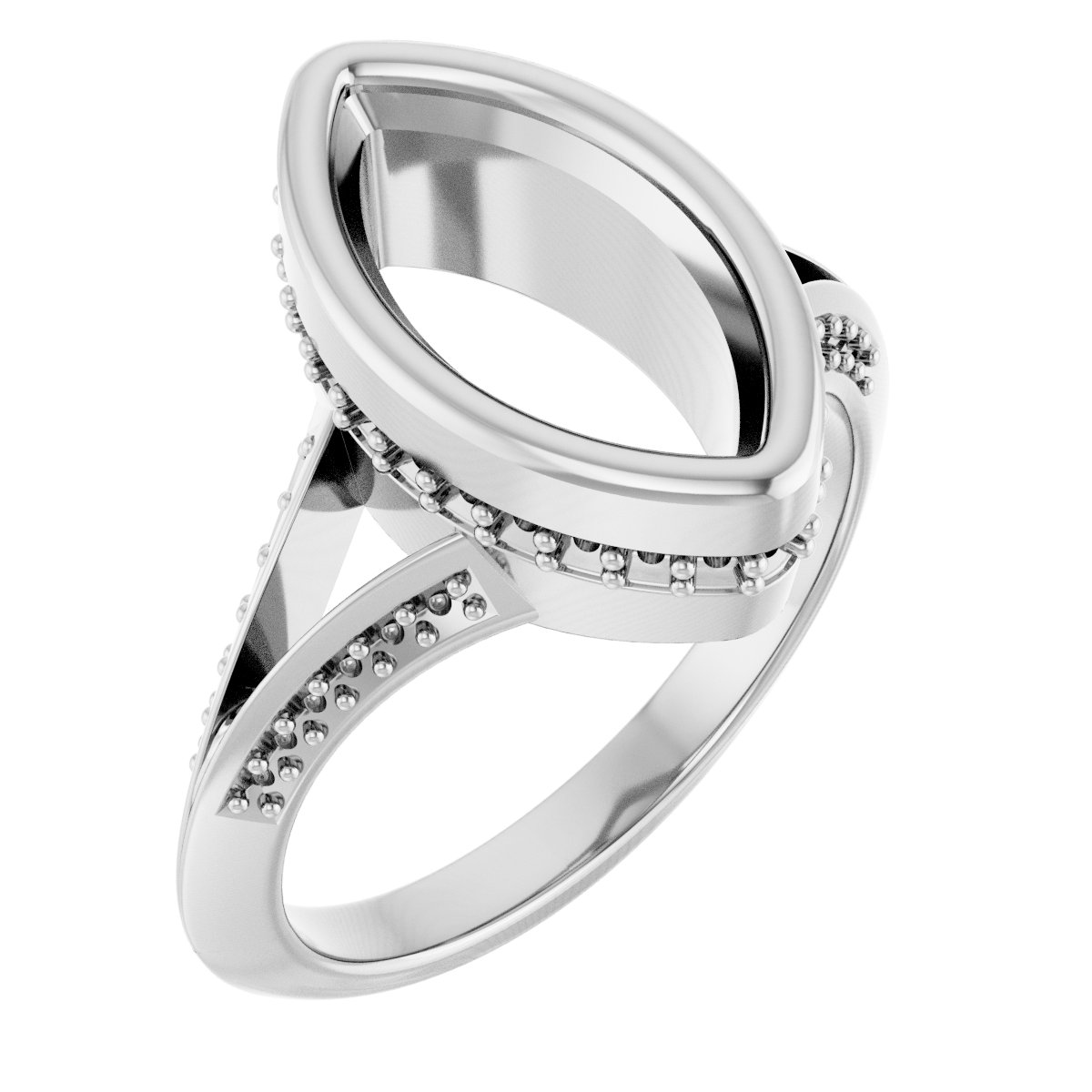 Bezel-Set Hidden Halo-Style Engagement Ring