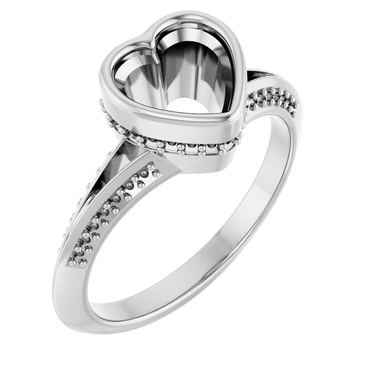 Bezel-Set Hidden Halo-Style Engagement Ring