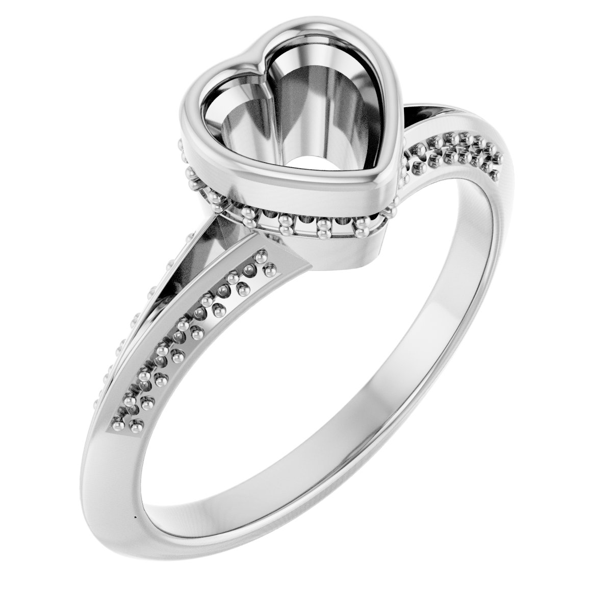 Bezel-Set Hidden Halo-Style Engagement Ring