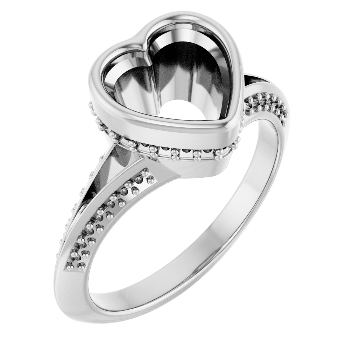 Bezel-Set Hidden Halo-Style Engagement Ring