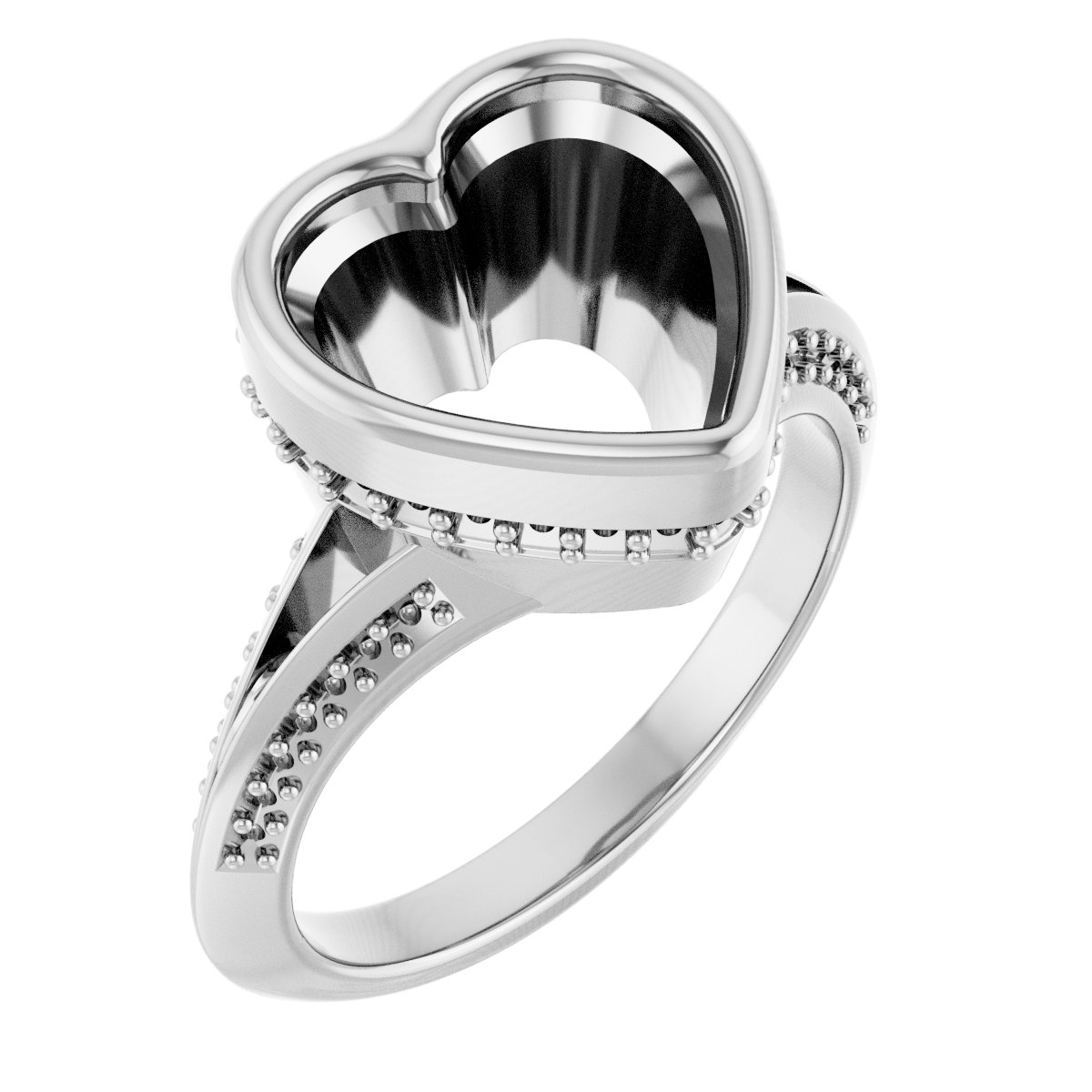 Bezel-Set Hidden Halo-Style Engagement Ring