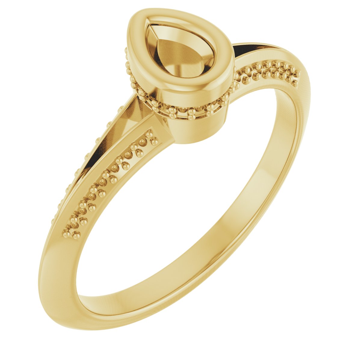 Bezel-Set Hidden Halo-Style Engagement Ring
