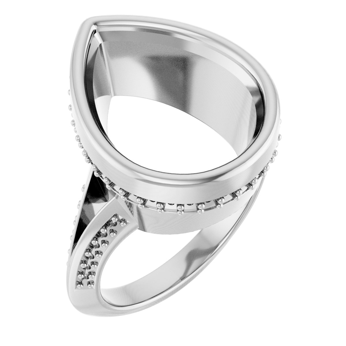 Bezel-Set Hidden Halo-Style Engagement Ring