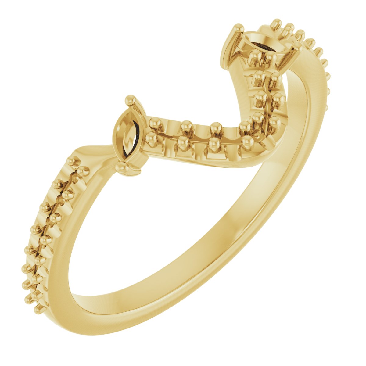 Accented Floral Engagement Ring or Band