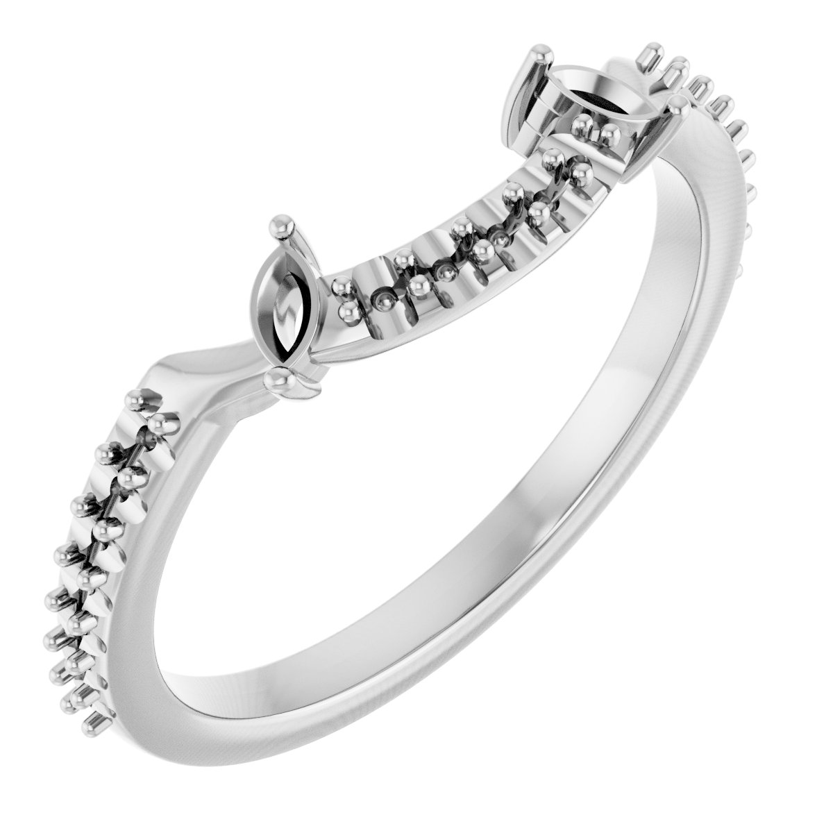 Accented Floral Engagement Ring or Band