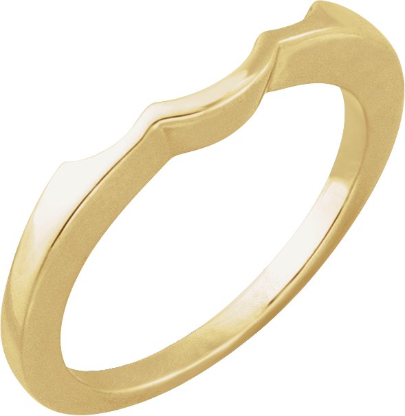 18K Yellow Gold Matching Band for 4.4 mm Round 