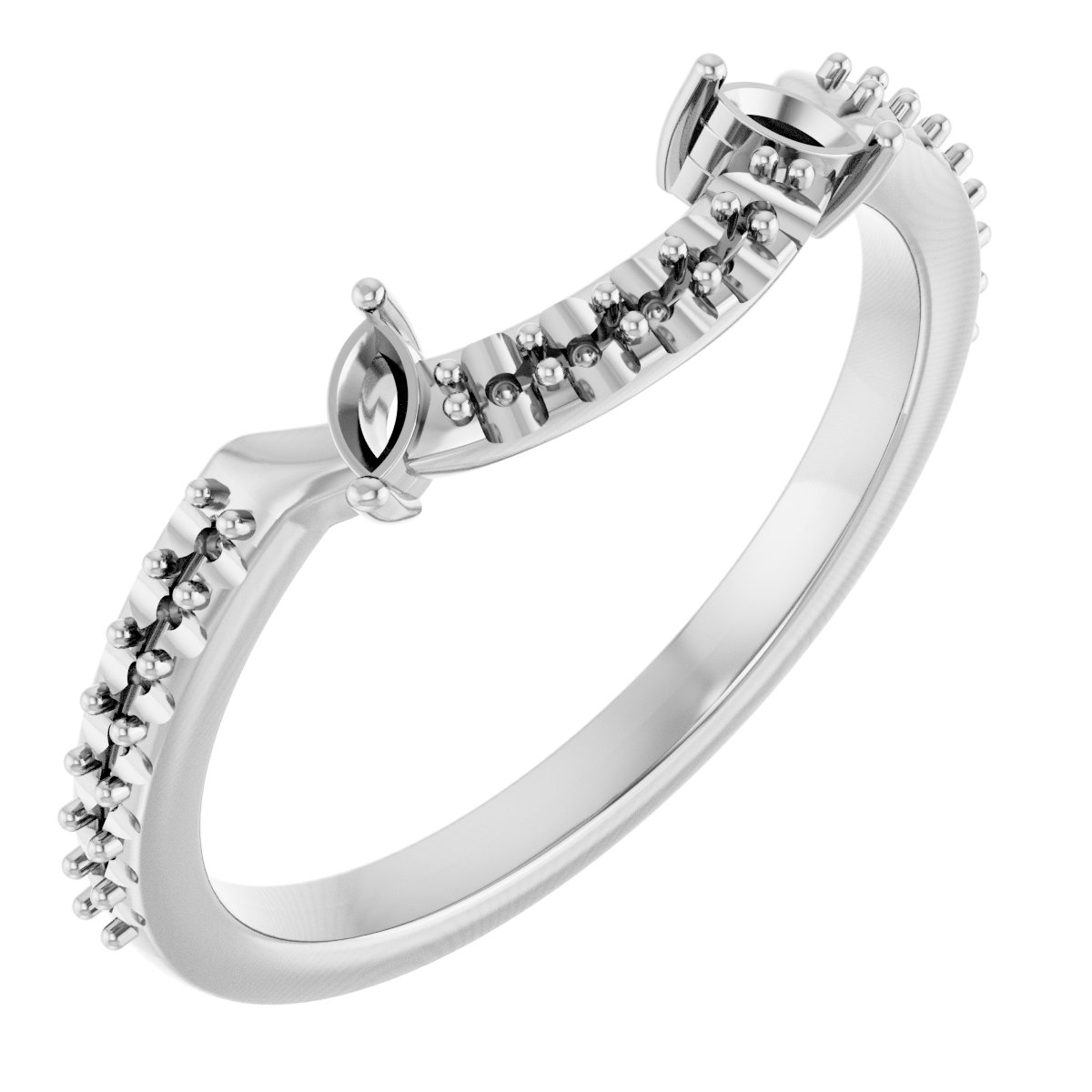 Accented Floral Engagement Ring or Band