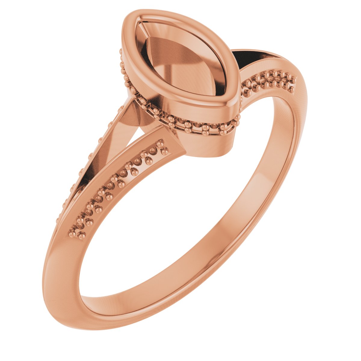 Bezel-Set Hidden Halo-Style Engagement Ring