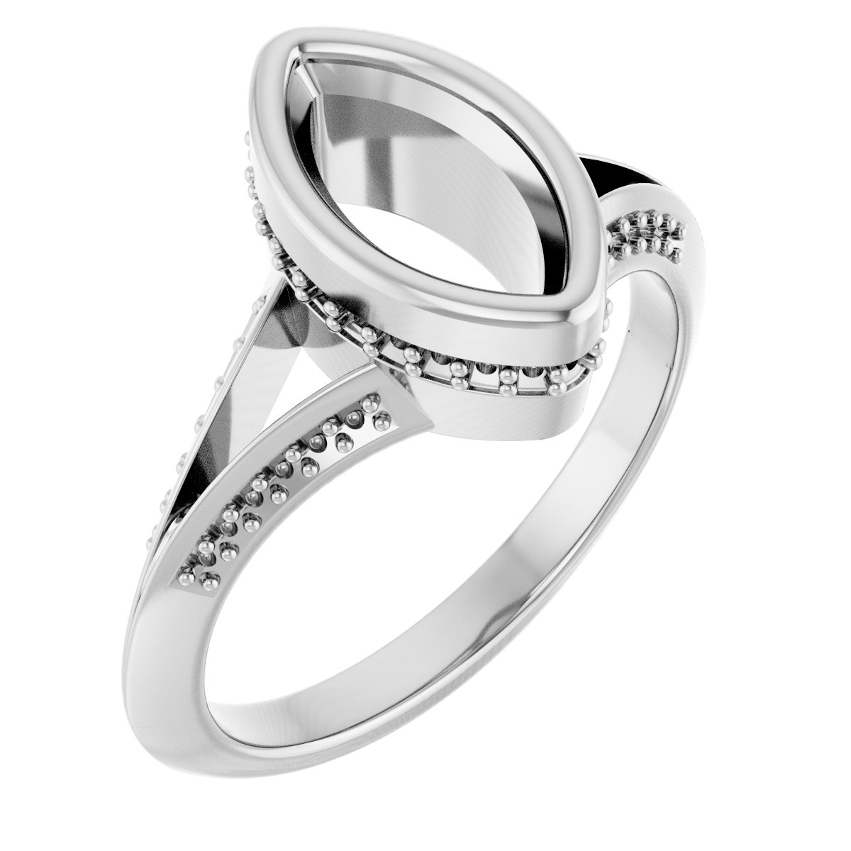 Bezel-Set Hidden Halo-Style Engagement Ring