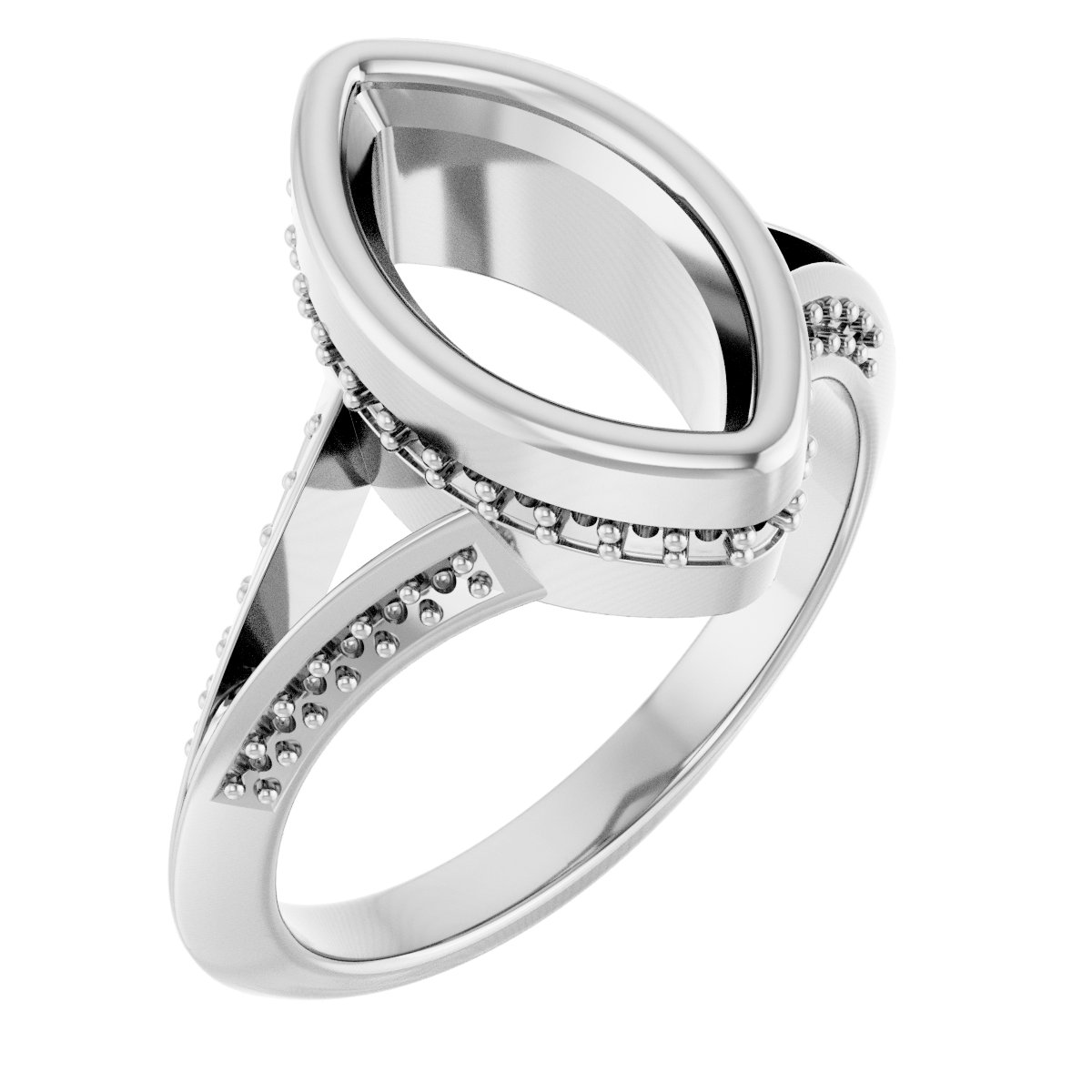 Bezel-Set Hidden Halo-Style Engagement Ring