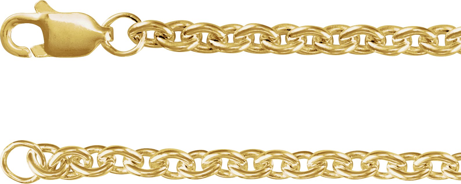 14K Yellow Gold-Filled 2.8 mm Cable 7 CHain
