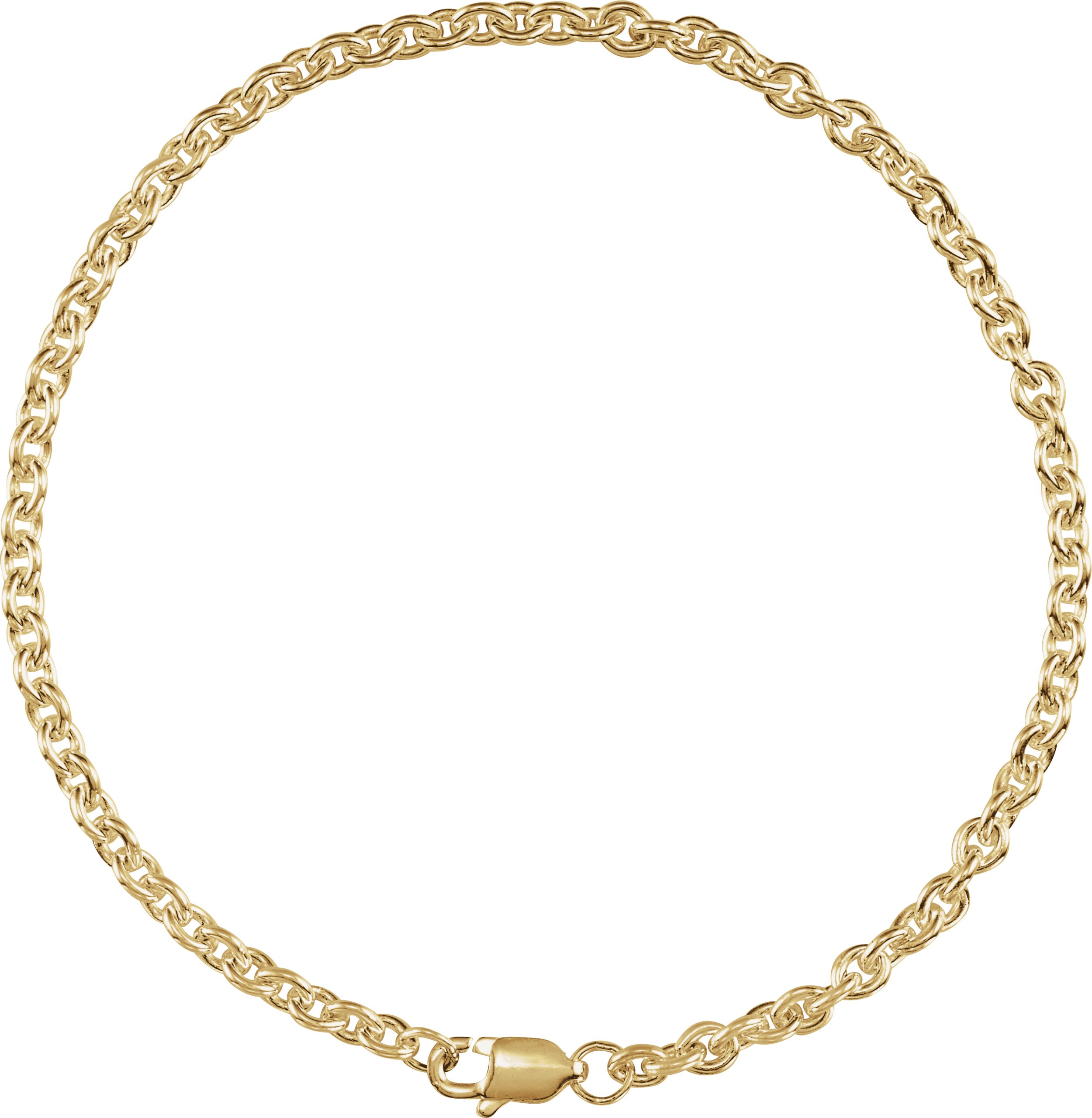 14K Yellow Gold-Filled 2.8 mm Cable 7 CHain