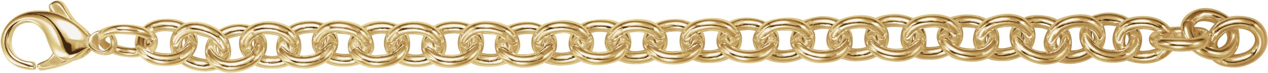 14K Yellow Gold-Filled 7.75 mm Cable 7 1/2 Chain
