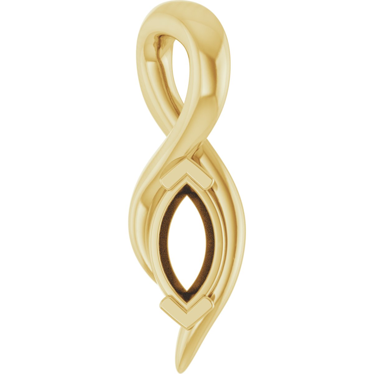 Freeform Solitaire Necklace or Pendant