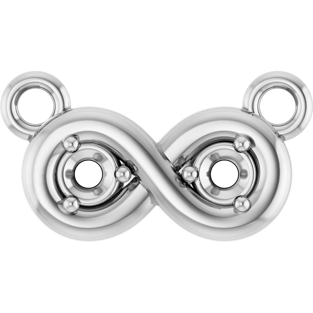 Two-Stone Infinity-Inspired Necklace or Center