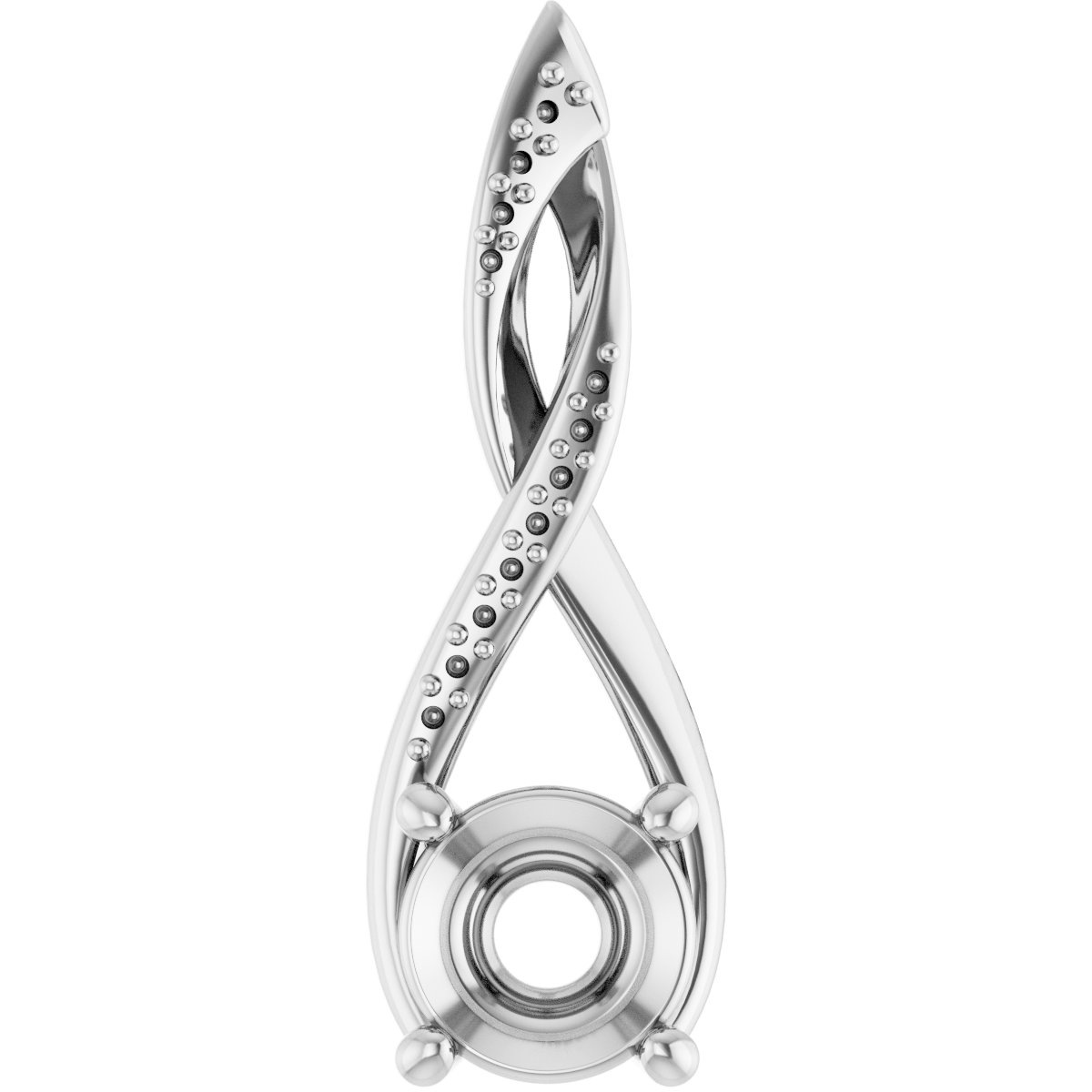 6.5 mm Round Pendant Mounting — Saleh Jewelers