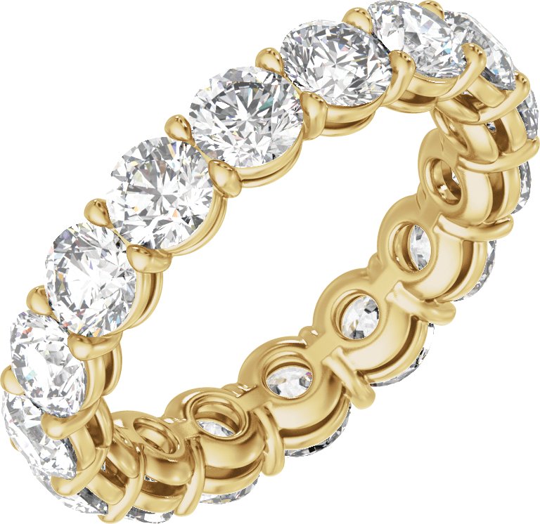 14k Yellow Gold 4 3/4 Ctw Lab-grown Diamond Low Profile Eternity Band