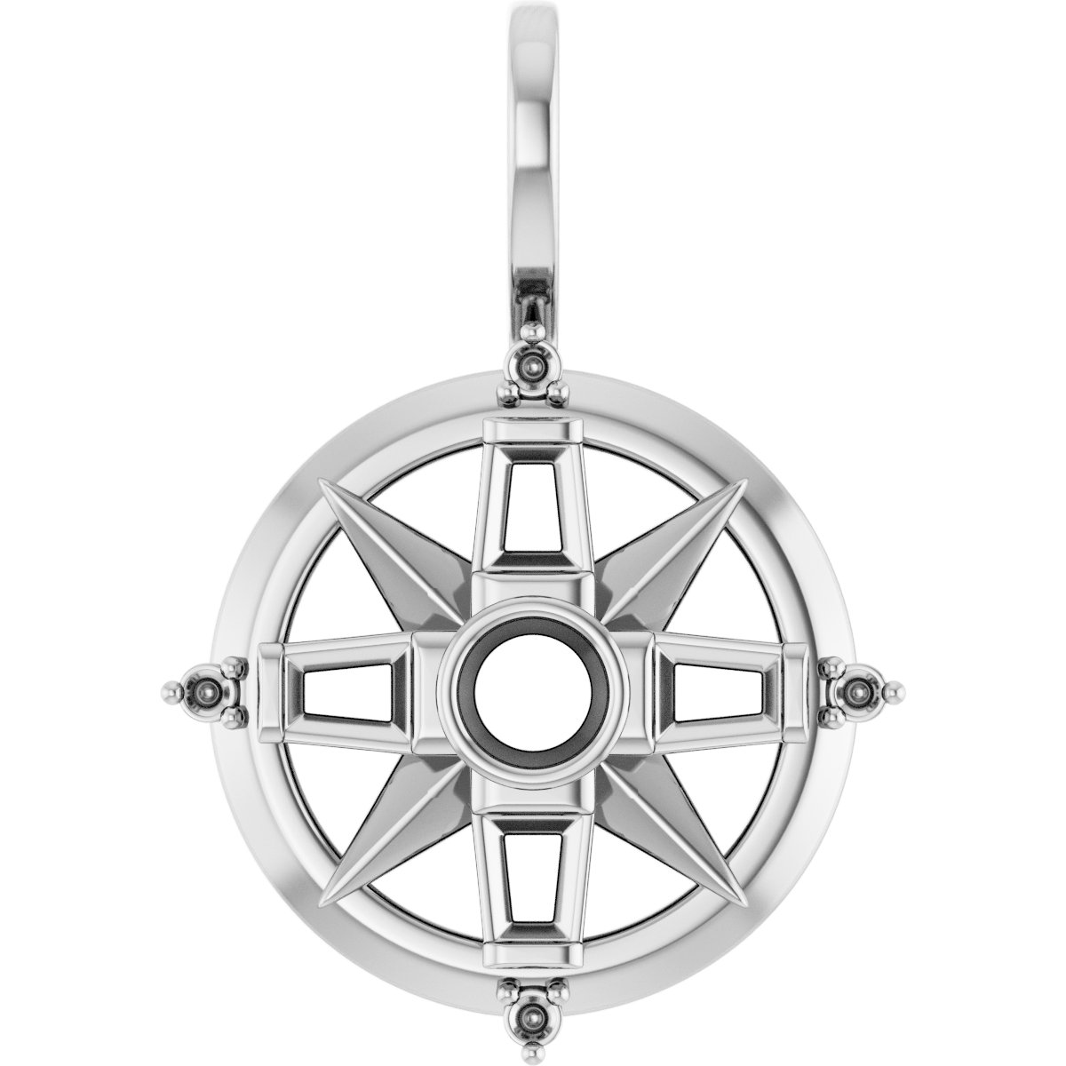 Accented Compass Pendant