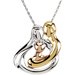18K Yellow Gold-Plated and 14K Rose Gold-Plated Sterling Silver 1 Child Family 18