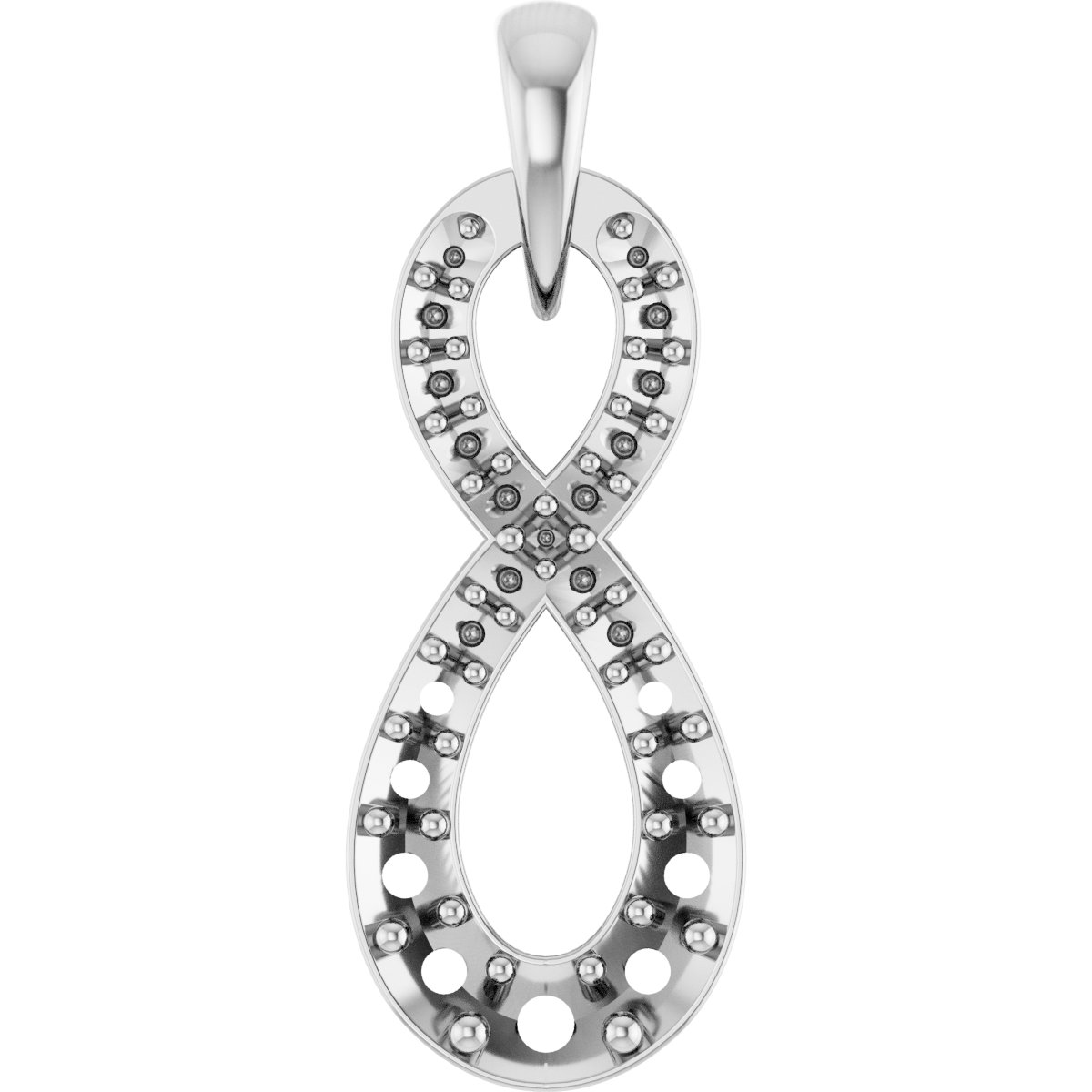 Accented Infinity-Style Necklace or Pendant