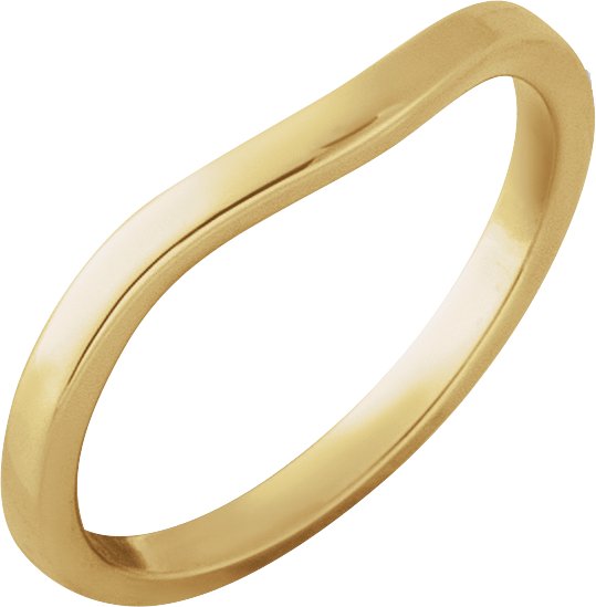 14K Yellow Gold Band for 5.5x5.5 mm Square Ring