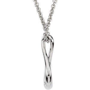 Sterling Silver .015 CTW Natural Diamond Infinity-Inspired 18 Necklace