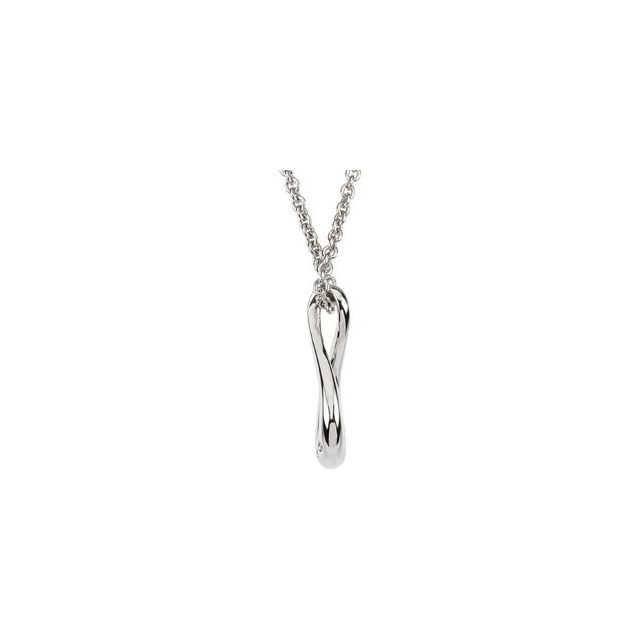 Sterling Silver .015 CTW Diamond Infinity-Inspired 18