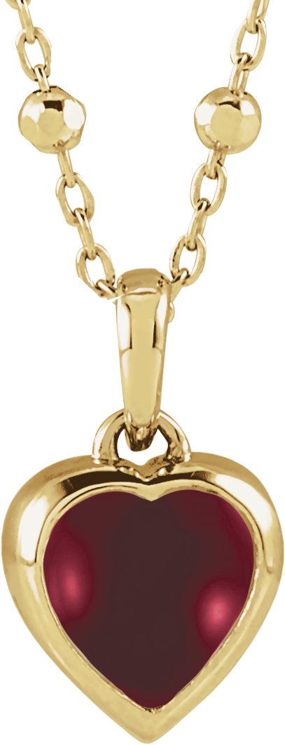 Cabochon Heart Necklace or Pendant