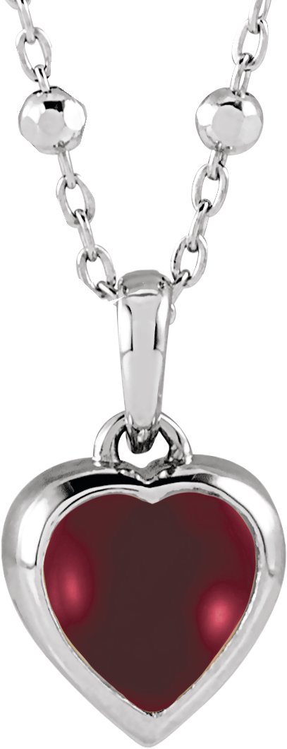 Cabochon Heart Necklace or Pendant
