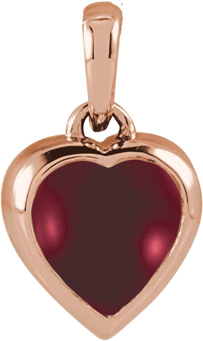 Cabochon Heart Necklace or Pendant