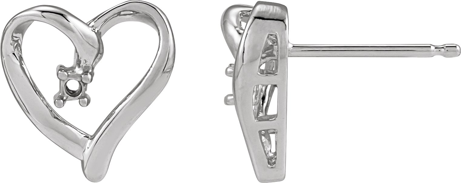 Accented Heart Earrings