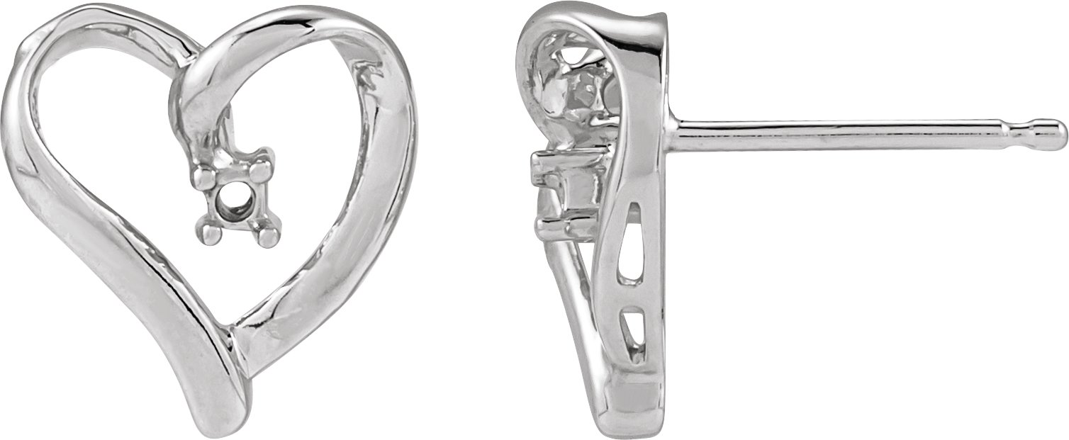 Accented Heart Earrings