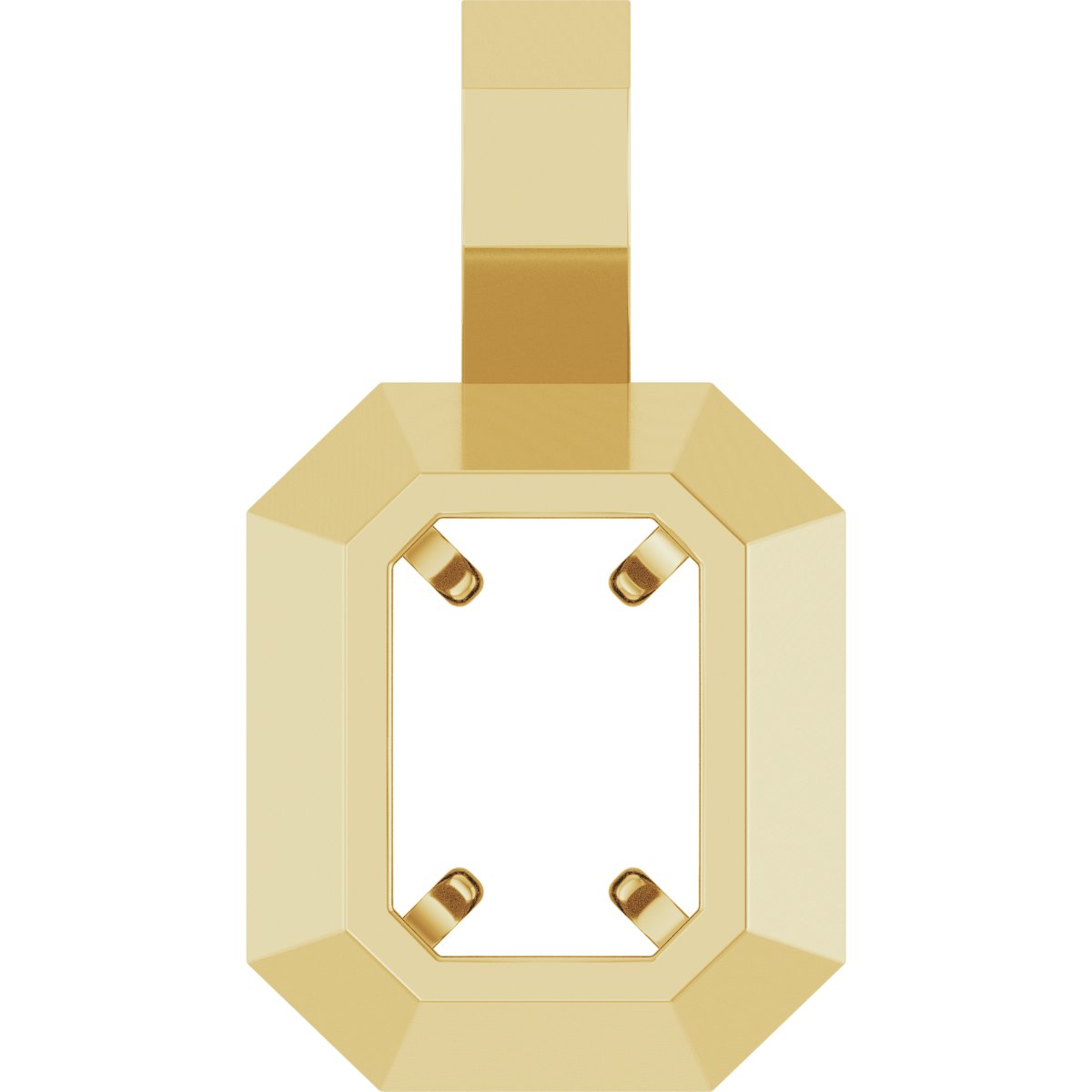 Back-Set Solitaire Pendant