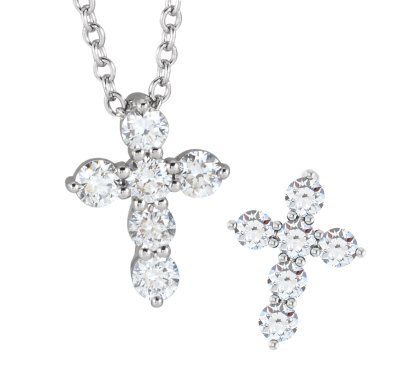 Silver Cross Necklace and Pendant