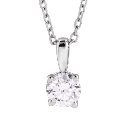 Silver Solitaire Necklace