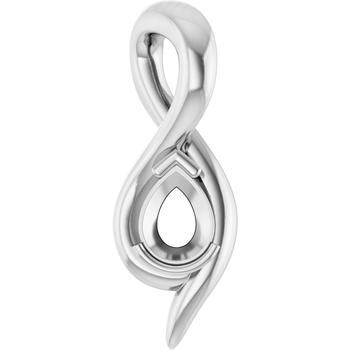 Freeform Solitaire Necklace or Pendant