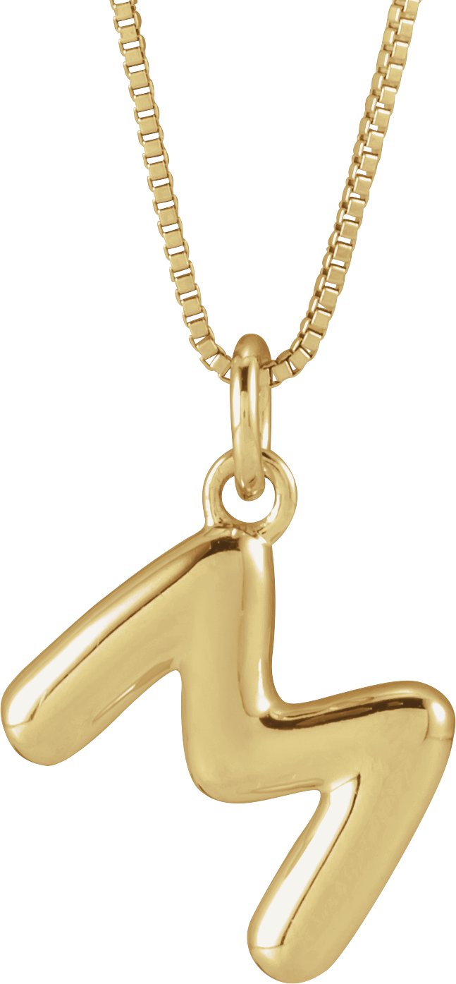 Bubble Initial Necklace or Pendant