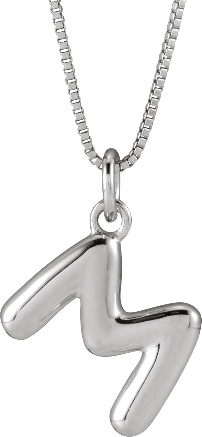 Bubble Initial Necklace or Pendant