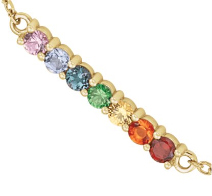 Colorful Seven Stone Bracelet