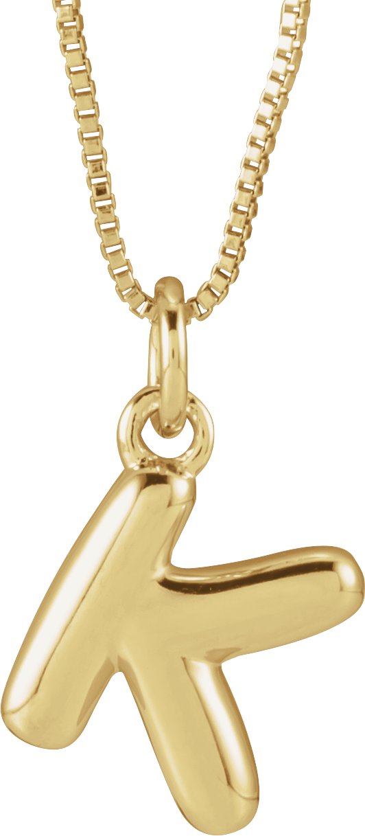 Bubble Initial Necklace or Pendant