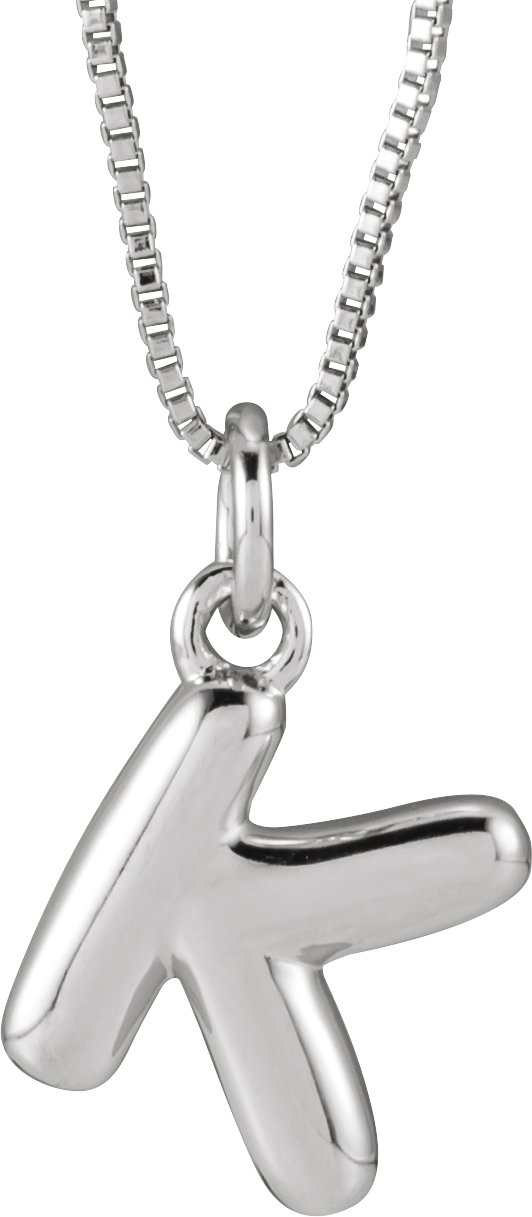 Bubble Initial Necklace or Pendant